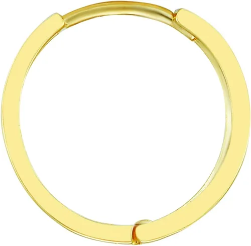 Miniatura 4 de Aretes de aro de oro amarillo o blanco de 14 quilates de grosor de 0.118 in (0.551 x 0.551 in)