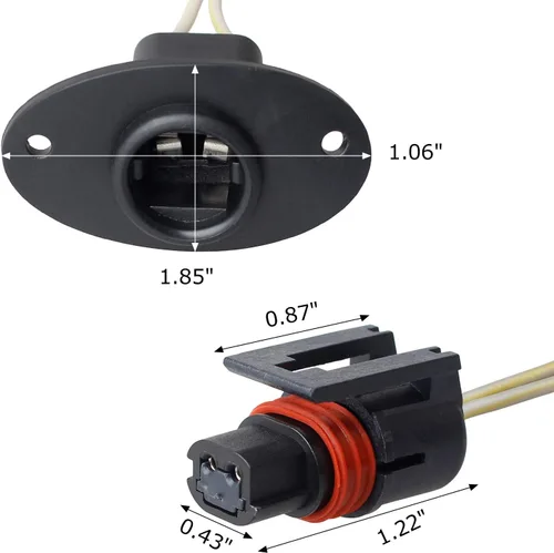 Miniatura 2 de HERCOO Conjunto de arnés de cableado de luz de matrícula, enchufe de lámpara trasera, compatible con camioneta Dodge Ram 1500 2500 3500 1994 a 2002