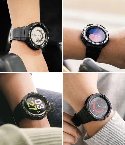 Miniatura 4 de Ringke Fusion-X Guard [Correa de reloj + funda] Compatible con Samsung Galaxy Watch 5 Pro Correa con funda (2022) a prueba de golpes con correa Negro