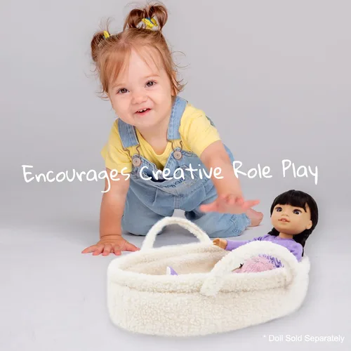 Miniatura 7 de June Garden Cozy Dream Doll Bassinet - Portador Portátil para Muñecas de Bebé - Se Adapta a Muñecas American Girl o Osos de Peluche de hasta 14