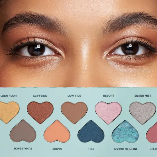 Miniatura 9 de Pacifica Paleta de sombras de ojos – Sombra de ojos mineral Malibu, tonos neutros mezclables con mate aterciopelado, brillante y metálico, infusión