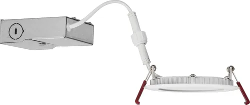 Miniatura 10 de Juno Luces empotrables LED de 6 pulgadas, luz descendente de oblea redonda 5 en 1, temperatura de color blanco conmutable, 120 voltios, borde