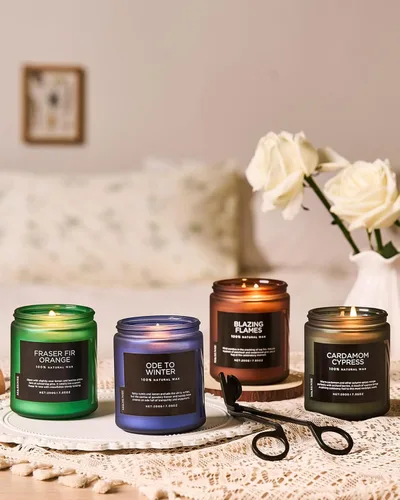 Miniatura 7 de M&SENSE Ode to Winter - Vela perfumada para el hogar, cera de soja natural, mecha de algodón, aroma de invierno, 7.05 onzas hasta 50 horas de tiempo
