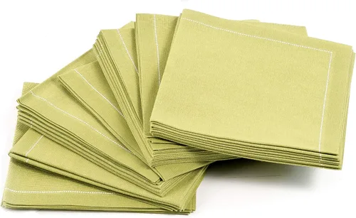 Miniatura 7 de Five Star Napkins Servilletas plegables de algodón para cóctel, bebidas, postres, bares, fiestas, eventos, vacaciones, bodas, fiestas, 8 x 8 Azul