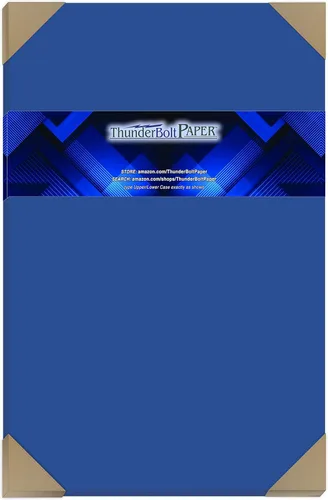 25 hojas de papel de portada/tarjeta de color azul real brillante 65#, hojas de 11 x 17 pulgadas, tamaño tabloide o libro mayor - cartulina ligera