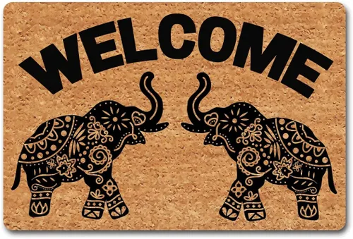 Miniatura 8 de Divertida alfombra de bienvenida para entrada de interior y porche, diseño de pingüinos de bienvenida, diseño de animales, tapete para decoración