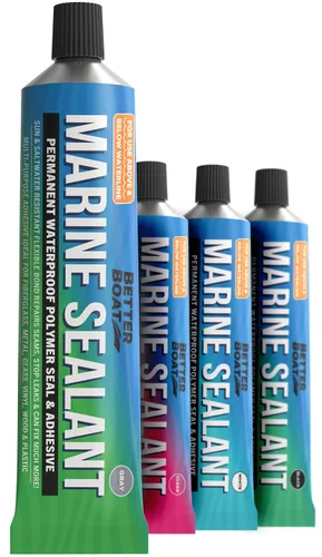 Miniatura 10 de Sellador y adhesivo marino, calafateo impermeable de grado marino, sellador de agua de alta temperatura para barco, automóvil, RV, sin silicona, 1