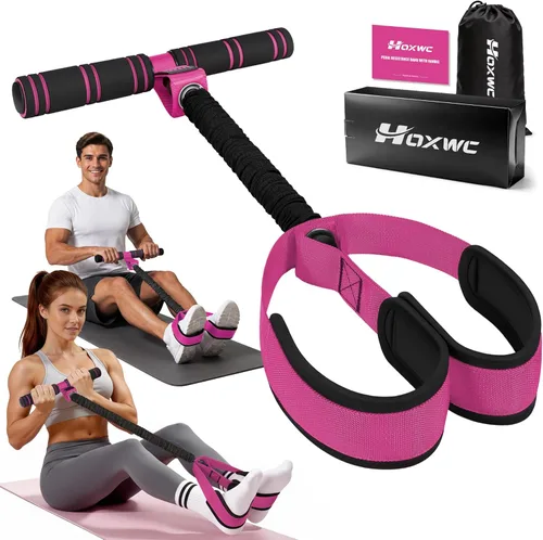 HOXWC Banda de resistencia de pedal multifunción mejorada con asa, bandas de resistencia gruesas de 50 libras para núcleo/ABS, brazo, cintura,