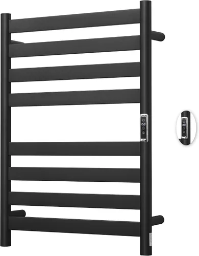 Miniatura 14 de Toalleros térmicos para baño, calentadores eléctricos de toallas para montar en la pared con temporizador y control de temperatura, calentador