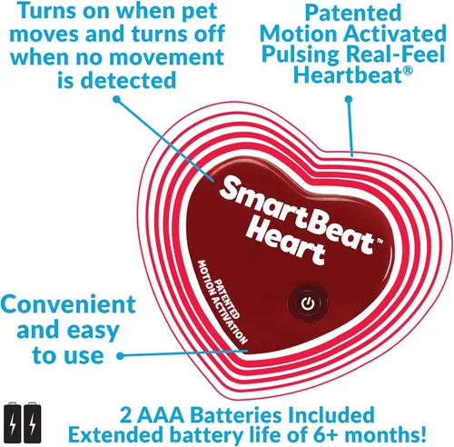 Miniatura 2 de Snuggle Puppy - Corazón SmartBeat de repuesto activado por movimiento para animales de peluche y juguetes antiansiedad para perros