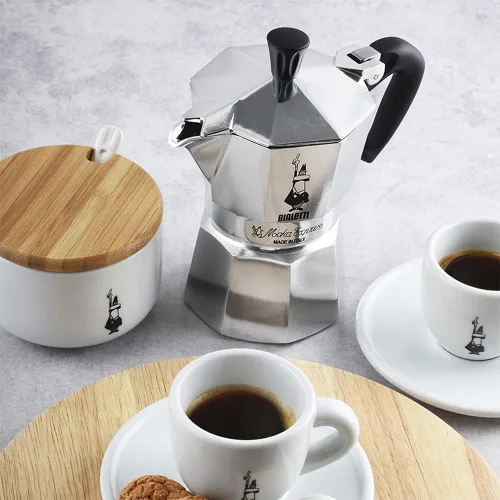 Miniatura 2 de Bialetti Moka Express Cafetera de espresso con filtro sobre mesada, Plateado