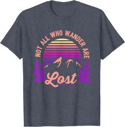 Miniatura 106 de Not All Who Wander Are Lost Vintage Mountains - Camiseta de senderismo, Negro, S