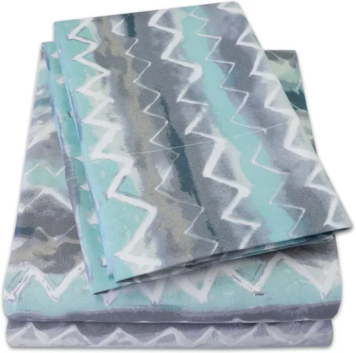 Miniatura 17 de Juego de sábanas y fundas de almohada de la colección 1500 Supreme, tamaño Queen, estampado Paisley gris - Juego de sábanas y fundas de almohada