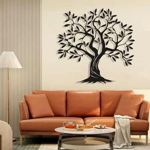 Miniatura 2 de Arte de pared de metal árbol de la vida, decoración de pared de árbol genealógico, arte de pared de árbol de metal, árbol de arte metálico