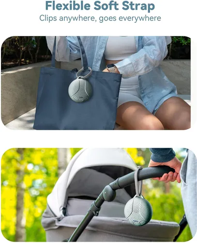 Miniatura 7 de Máquina de ruido blanco para bebés y niños - Chupete de sueño para bebés Máquina de sonido portátil con luz nocturna para guardería 16 sonidos