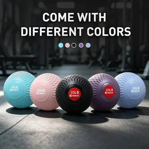 Miniatura 7 de Slam Ball 8-10 lb Medicine Ball Weighted Balls for Exercise and Workout, Strength, Cardio, Cross-Training and Core Workouts