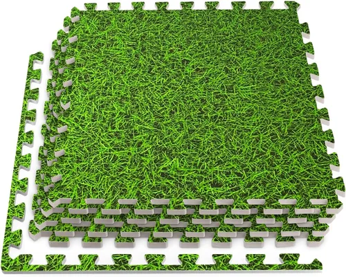 Miniatura 12 de HomeCube USA - Baldosas de espuma entrelazadas con veta de madera de 3/8 pulgadas de grosor para hogar, oficina, espacio de equipos