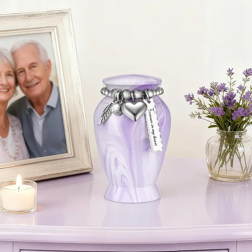 Miniatura 5 de Dletay Urnas pequeñas para cenizas humanas, recuerdo de 2.85 pulgadas, mini urna de cremación conmemorativa para mujeres y hombres, urnas funerarias