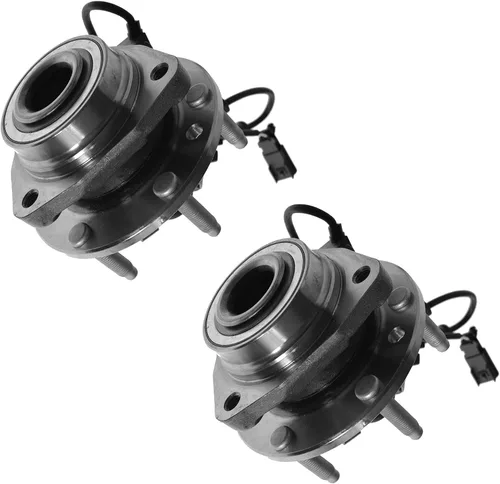 Miniatura 4 de TRQ Conjunto de rodamiento y cubo de rueda delantera de 2 piezas compatible con Chevrolet Trailblazer 02-09, Trailblazer EXT 02-06, GMC Envoy 02-09
