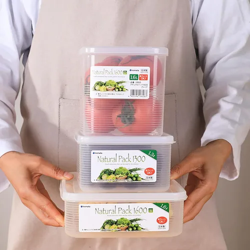 Miniatura 2 de Contenedores de almacenamiento de alimentos con tapas herméticas, organizador de cocina apilable, sin BPA, contenedor de almacenamiento