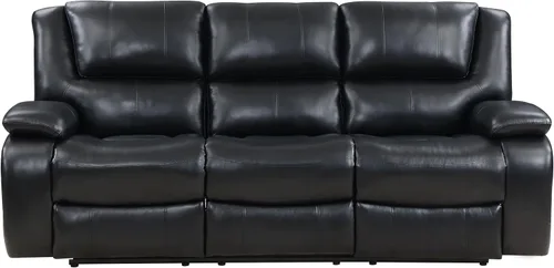 Miniatura 5 de Coaster Home Furnishings Camila - Madera y piel sintética - Sofá reclinable con movimiento manual, brazos acolchados de almohada y asiento Negro