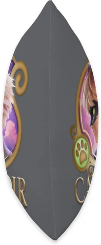 Miniatura 2 de Miraculous Ladybug The Movie Cat Noir Badge - Almohada dorada, 16 x 16 pulgadas, multicolor
