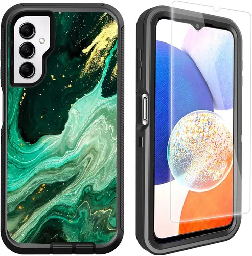 Miniatura 11 de Funda compatible con Samsung Galaxy A14 5G con protector de pantalla, protección de grado militar, resistente de 3 capas a prueba de golpes