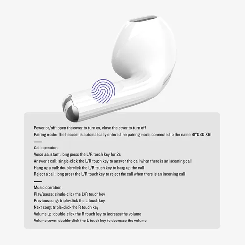Miniatura 5 de Auriculares inalámbricos X25, auriculares semi-intraurales, auriculares de sonido súper graves, Bluetooth 5.3 con micrófono, llamada manos libres