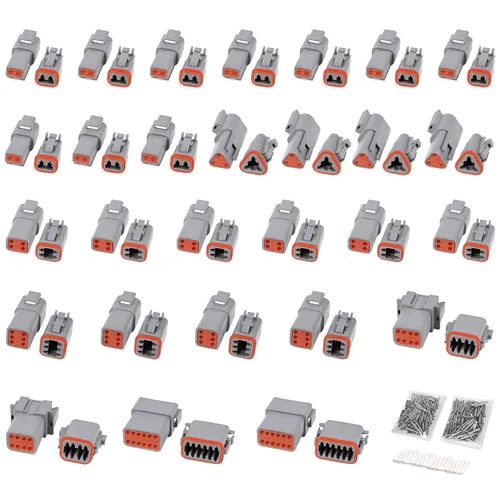 Miniatura 7 de JRready ST6320 - Kit de conectores Deutsch de 372 piezas, conector DT gris de 2 3 4 6 8 12 pines con contactos sólidos de tamaño 16 (20-14AWG)
