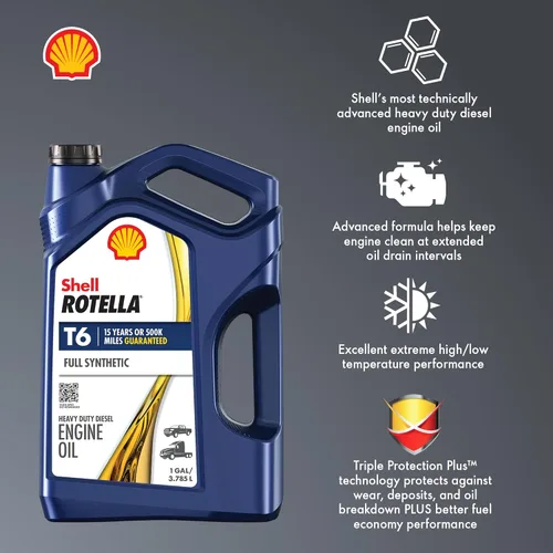 Miniatura 4 de Aceite de motor Shell Rotella T6 totalmente sintético 5W-40, 1 galón (paquete de 3)