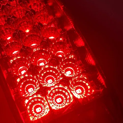 Miniatura 12 de All Star Truck Parts 10 luces de señalización lateral ámbar + 10 luces de señalización lateral rojas de 15.24 cm, 21 LED, rectangulares, 12V