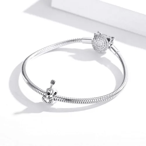 Miniatura 4 de LAMOONY - Abalorio de guitarra de plata de ley 925, con texto en inglés "Love Charm