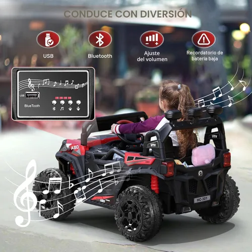 Miniatura 6 de ANPABO Juguetes de paseo de 24 V para niños grandes con control remoto, motores de 4 x 75 W, máximo 4.5 MPH, conmutable 4WD/2WD, 4 amortiguadores