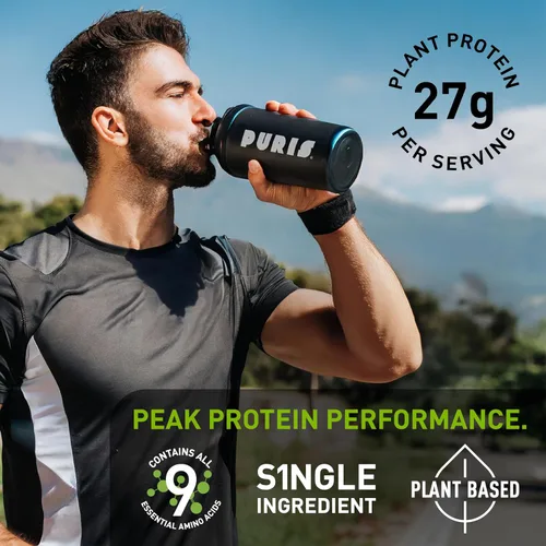Miniatura 4 de PURIS Proteína de guisante en polvo – Vegano a base de plantas 0.95 oz por porción Sin lácteos, soja y gluten Etiqueta limpia sin OMG Sabor