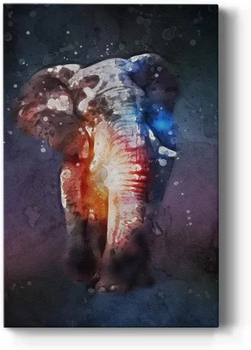 Miniatura 10 de Renditions Gallery Watercolor Elephant Gallery Wrapped Canvas Wall Art, 12x18, Black/White