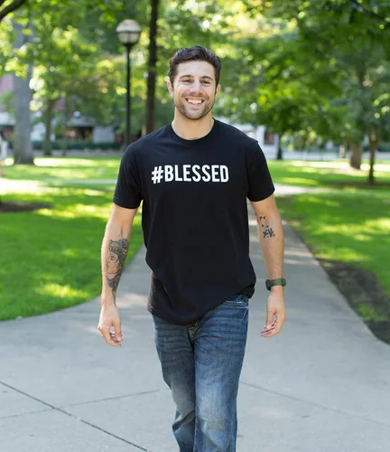 Miniatura 5 de #Blessed Christian Humor, Humble Hash Tag Twitter Good Life Camiseta unisex