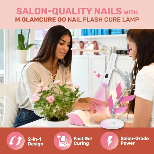 Miniatura 9 de M - GlamCure GO Lámpara de curado de uñas con tecnología Focus Beam, pantalla táctil - Luz LED y UV para uñas - Lámpara de curado para uñas de gel