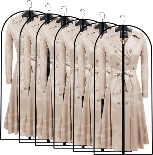 Miniatura 31 de Bolsas de ropa para colgar ropa, bolsa de traje transpirable (juego de 12) fundas con cremallera, bolsas de ropa de PEVA, bolsas protectoras