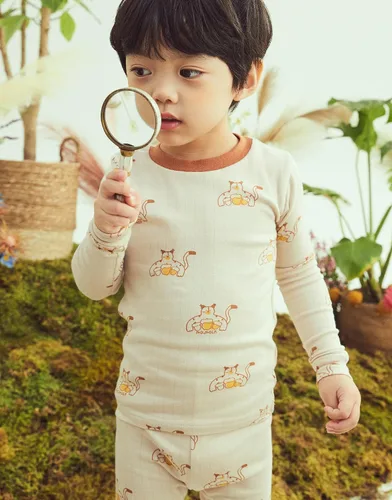 Miniatura 5 de moimoln Sibling - Pijama de algodón suave y cálido a juego, de manga larga, de 6 meses a 8 años