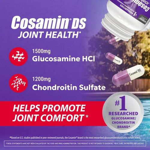 Miniatura 3 de Nutramax Laboratories Cosamin® DS Suplemento de salud articular con glucosamina y condroitina para hombres y mujeres adultos, suplemento