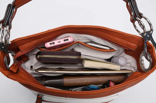 Miniatura 33 de MKF Collection Mia K - Bolso Hobo para mujer, de piel vegana, bolso de hombro holgado, bolso con asa superior