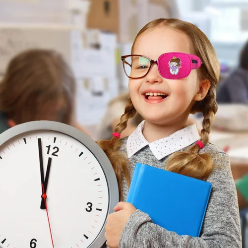 Miniatura 6 de WSHSTS 6 parches de ojos para niños, niñas, niños, parche colorido suave para ojos, parches para ojos perezosos, ojos izquierdo o derecho