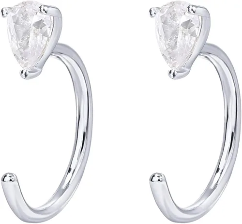 Miniatura 3 de PAVOI Aretes de aro de plata de ley 925, hipoalergénicos, minimalistas, para cartílago