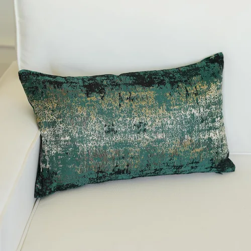 Miniatura 17 de THE-TINOART Fundas de almohada de estilo rústico moderno de 18x18, fundas de almohada decorativas tejidas en jacquard beige y dorado para sofá
