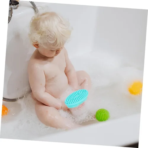 Miniatura 9 de 2 cepillos de baño de silicona de doble cara exfoliante suave para niños y niñas adultos para entrenamiento sensorial que promueve la unión