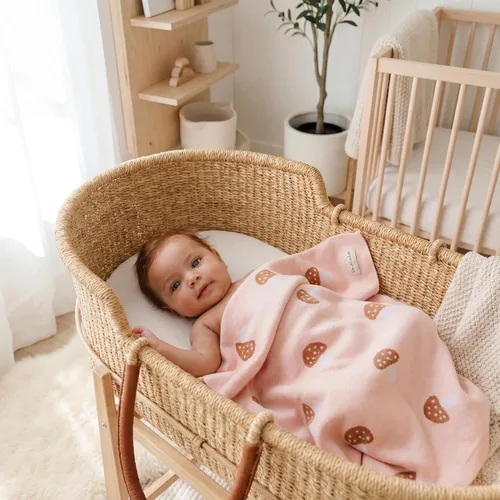 Miniatura 6 de Manta envolvente para niñas 100% algodón, súper suave y acogedora, manta de recepción, manta para cuna y cochecito, regalo ideal para baby shower
