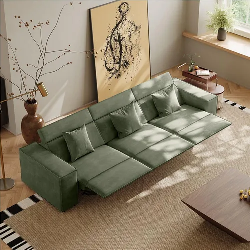 Miniatura 11 de Silla reclinable eléctrica de 53 pulgadas, moderno sofá reclinable para sala de estar o dormitorio, asientos de tela de alto rendimiento