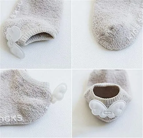 Miniatura 2 de Calcetines de bebé para niñas con alas de ángel y calcetines cortos para piso