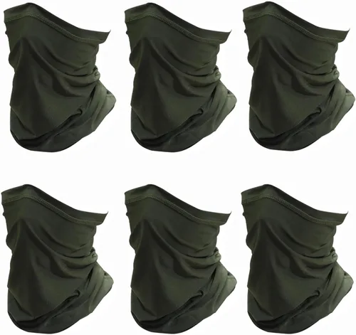 SHEVERCH Paquete de 6 polainas para el cuello, máscara facial, protección solar, máscara facial refrescante, resistente al viento, a prueba de