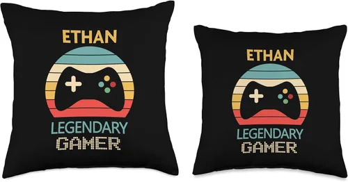 Miniatura 3 de Gamer Ethan - Cojín para decoración de juegos, 15.7 x 15.7 in, multicolor